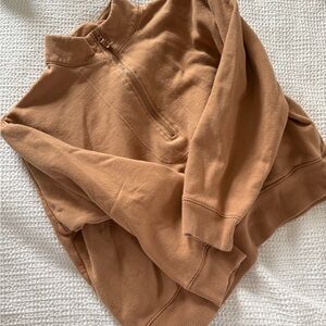 Target Tan Quarter-Zip Pullover